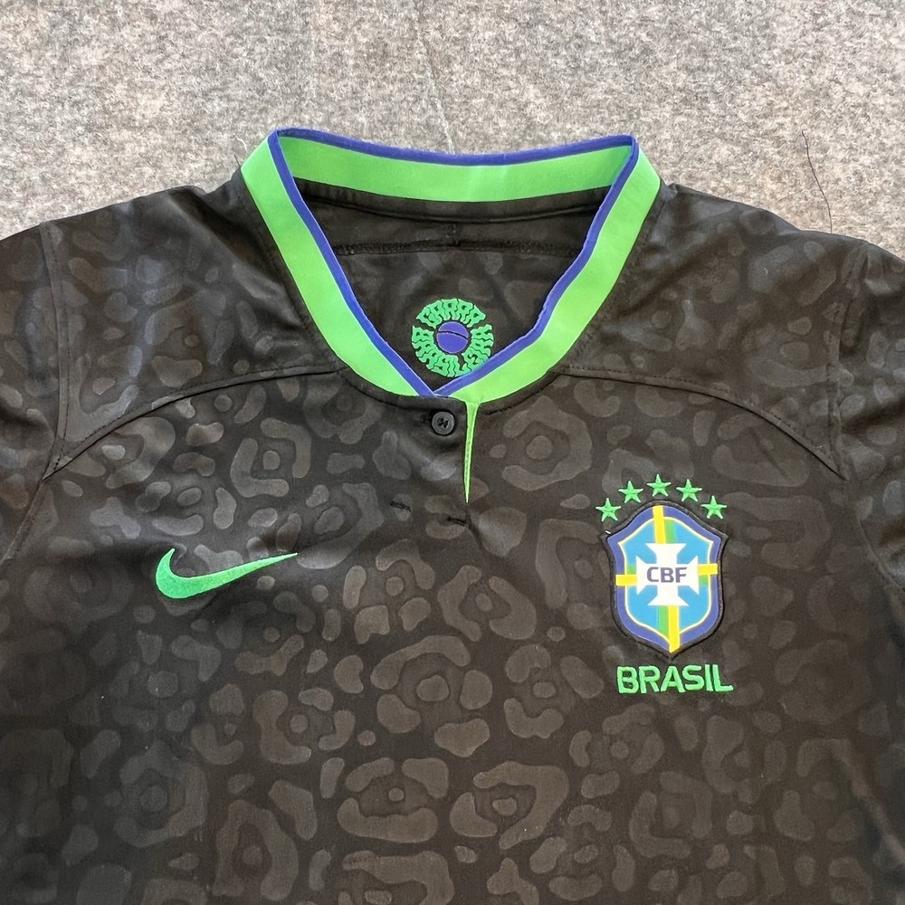 Nike Women's Brazil Black Leaped Jersey Size S